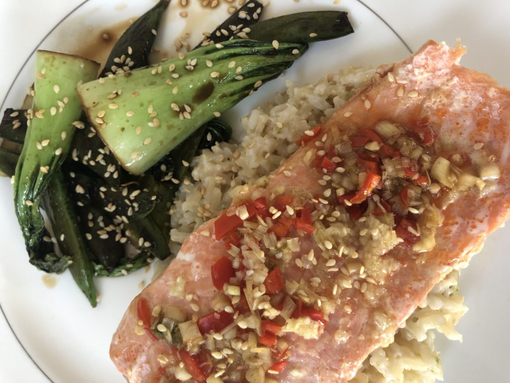 Lemongrass Trout with Coconut Lime Rice Recipe Kensington Mums